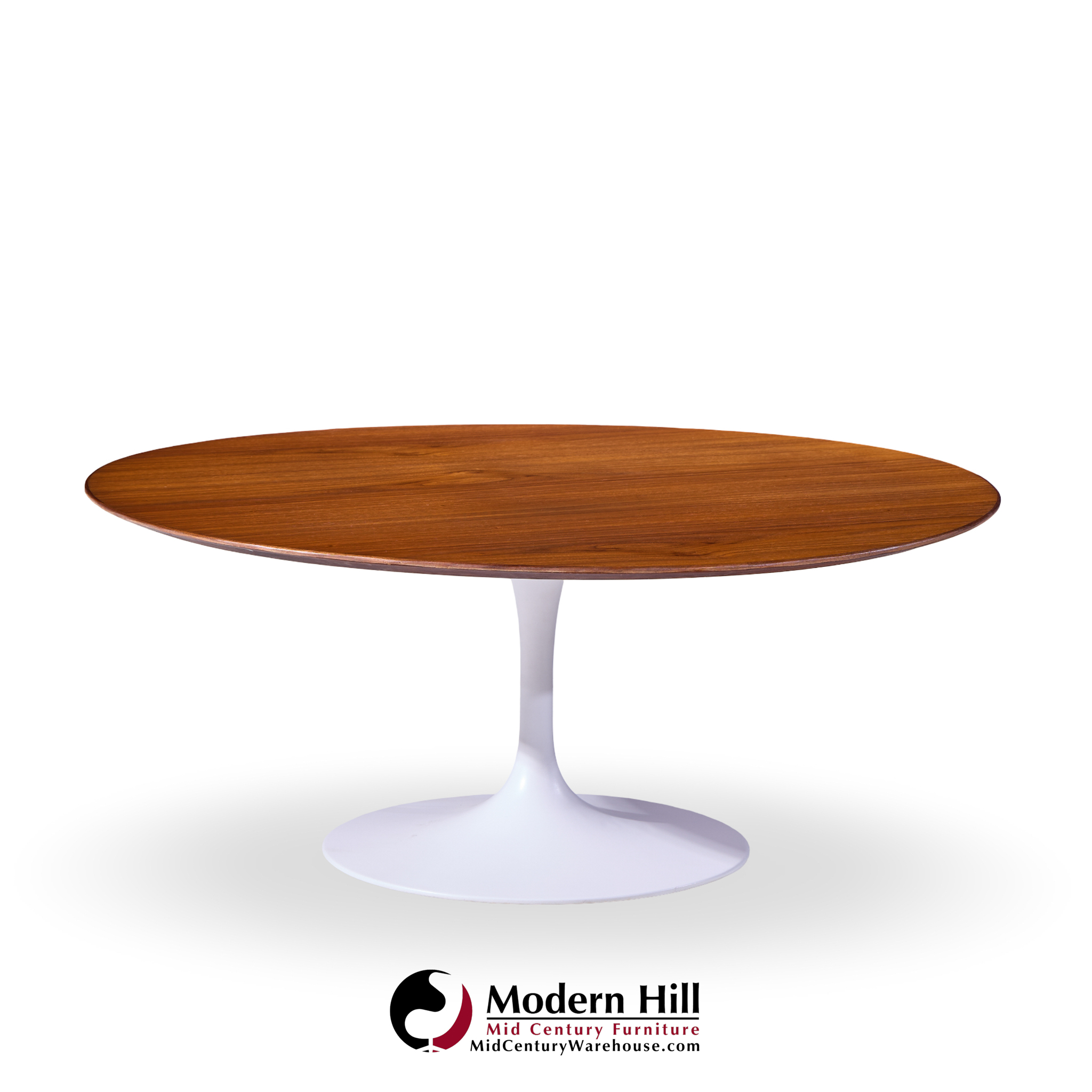 Eero Saarinen for Knoll Mid Century Tulip Walnut Coffee Table