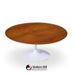 Eero Saarinen for Knoll Mid Century Tulip Walnut Coffee Table
