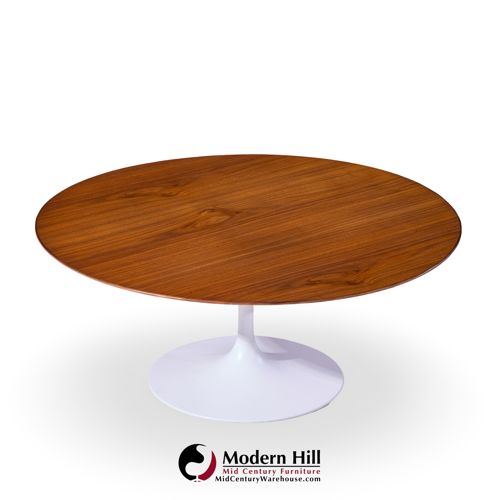 Eero Saarinen for Knoll Mid Century Tulip Walnut Coffee Table