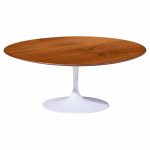 Eero Saarinen for Knoll Mid Century Tulip Walnut Coffee Table