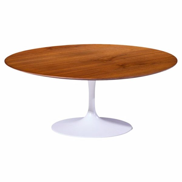 Eero Saarinen for Knoll Mid Century Tulip Walnut Coffee Table