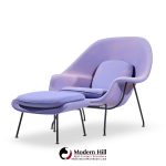 Eero Saarinen for Knoll Mid Century Womb Chair with Ottoman