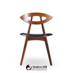 Ejvind A. Johansson for Ivan Gern Møbelfabrik Model 84 Mid Century Danish Teak Eye Dining Chairs - Set of 6