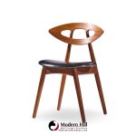 Ejvind A. Johansson for Ivan Gern Møbelfabrik Model 84 Mid Century Danish Teak Eye Dining Chairs - Set of 6