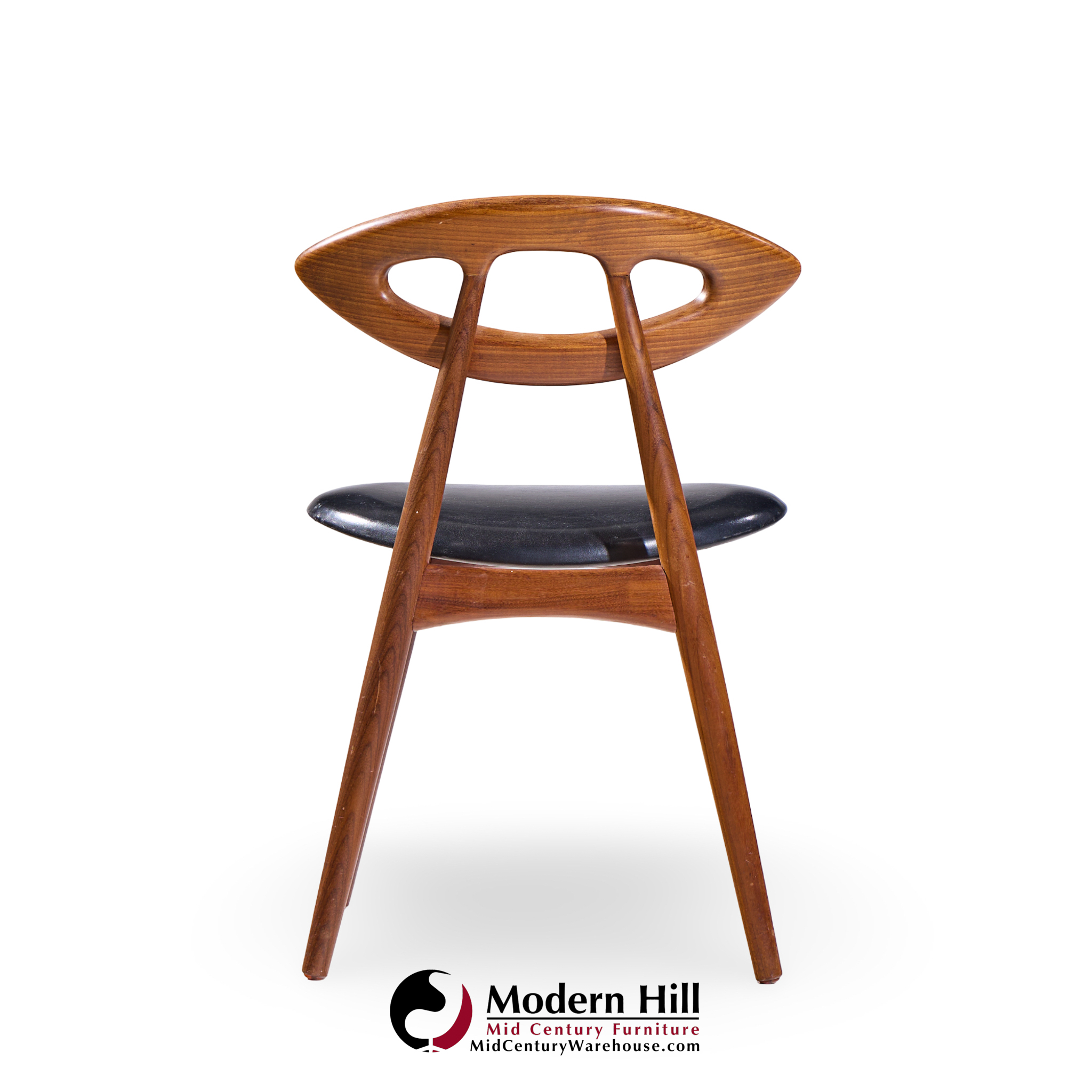 Ejvind A. Johansson for Ivan Gern Møbelfabrik Model 84 Mid Century Danish Teak Eye Dining Chairs - Set of 6