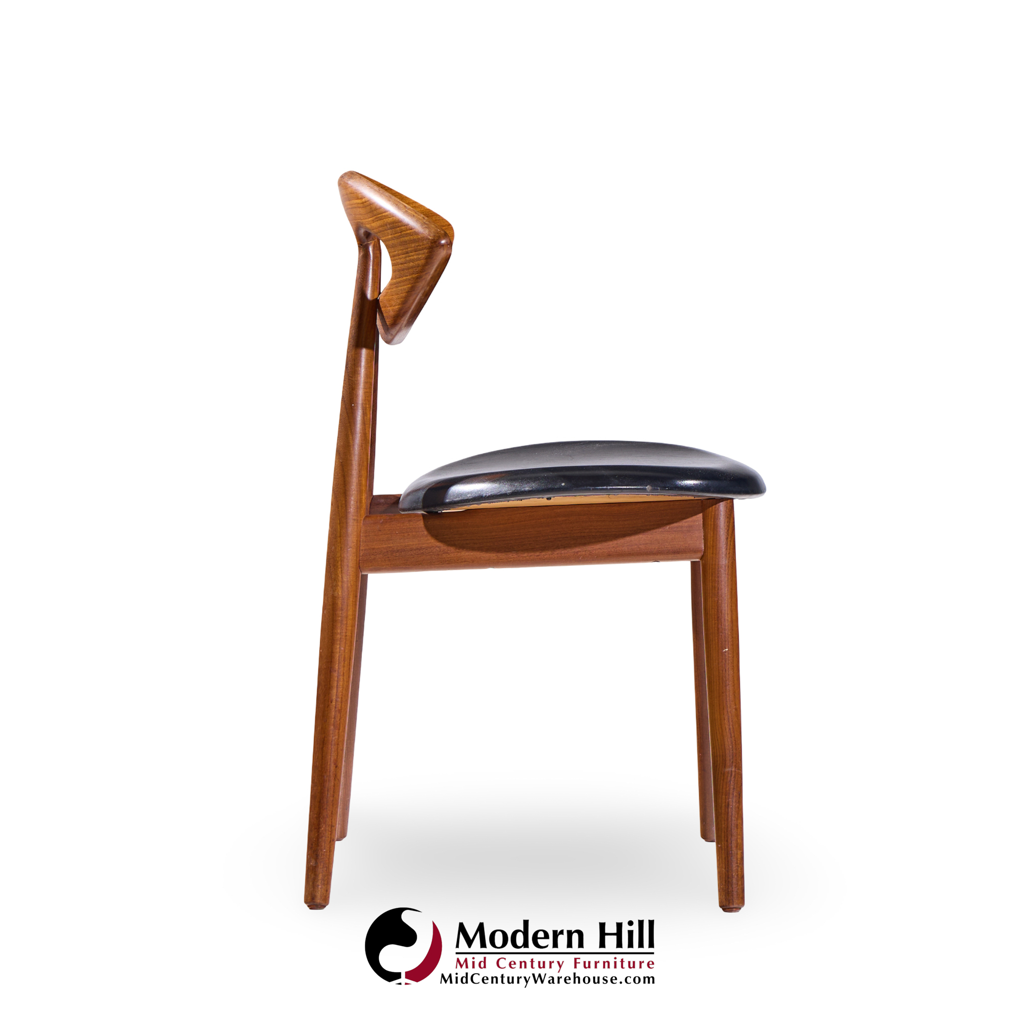 Ejvind A. Johansson for Ivan Gern Møbelfabrik Model 84 Mid Century Danish Teak Eye Dining Chairs - Set of 6
