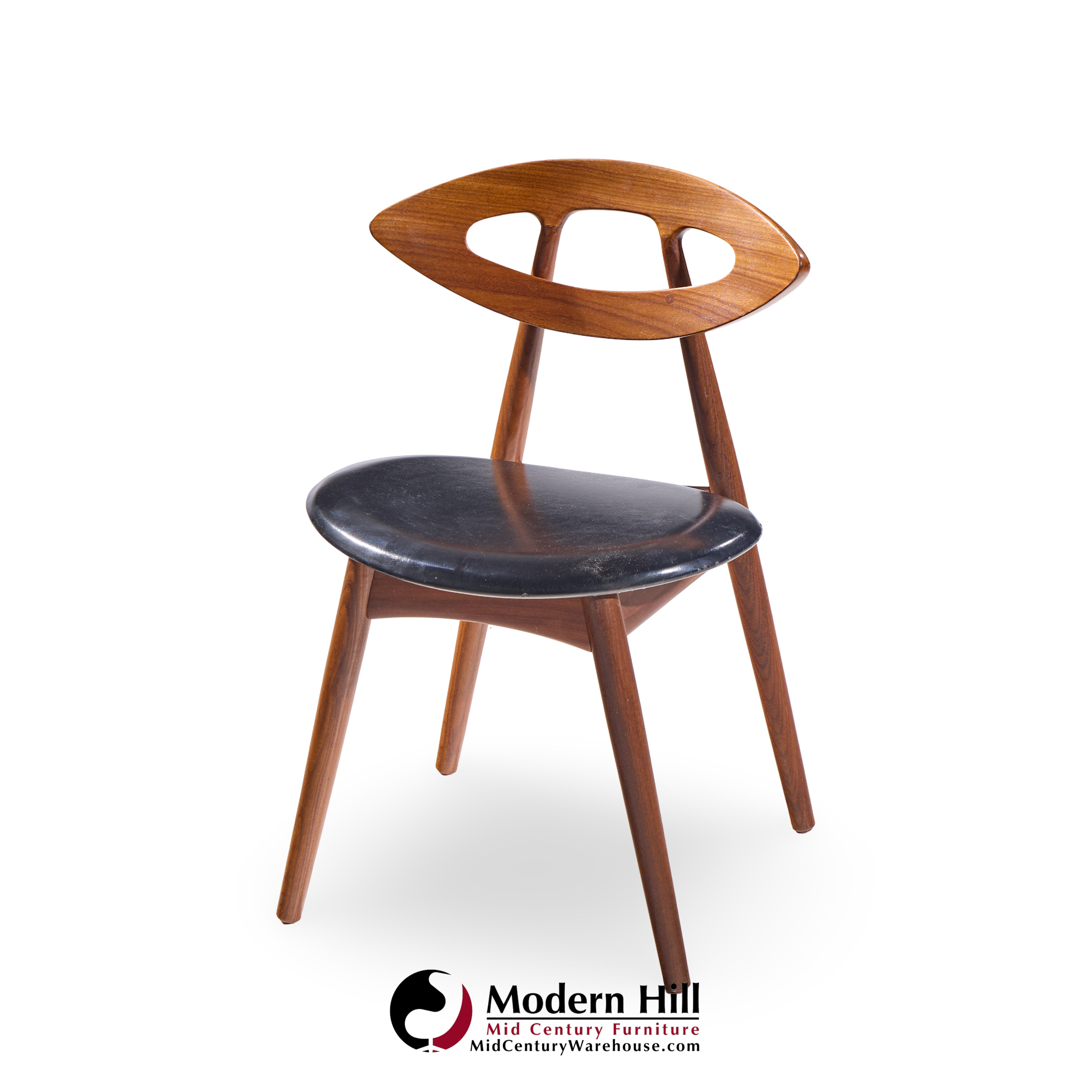 Ejvind A. Johansson for Ivan Gern Møbelfabrik Model 84 Mid Century Danish Teak Eye Dining Chairs - Set of 6