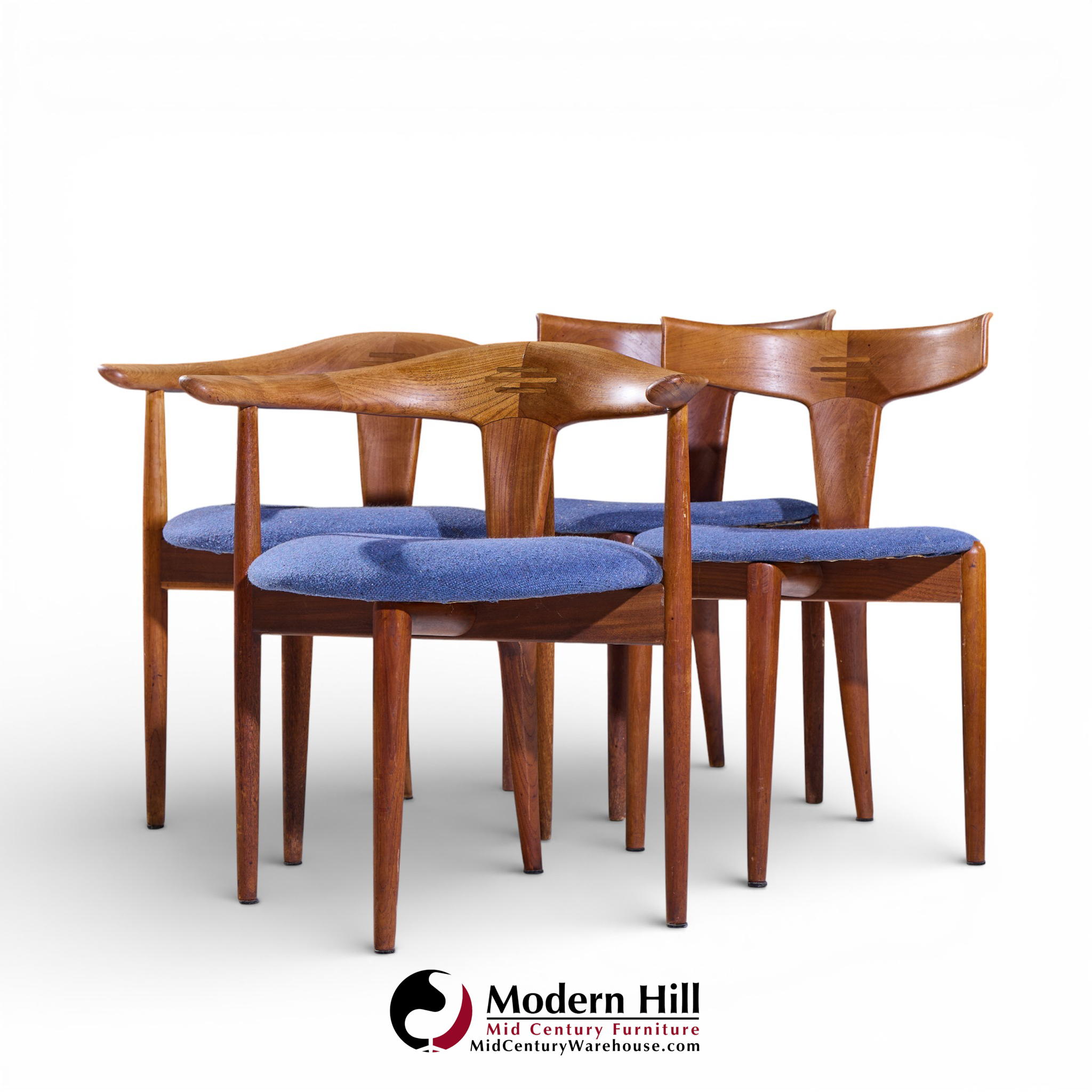 Erik Andersen and Palle Pedersen for Randers Møbelfabrik Mid Century Danish Teak Dining Chairs - Set of 4