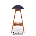 Erik Buch Mid Century Danish Teak Bar Stools - Pair