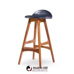Erik Buch Mid Century Danish Teak Bar Stools - Pair