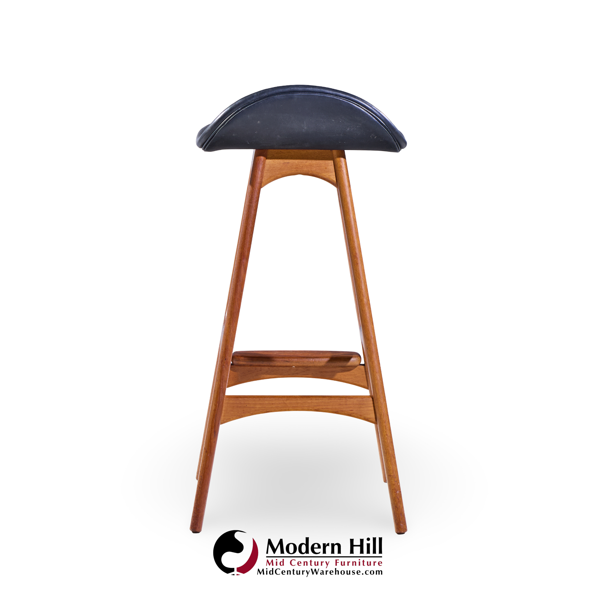 Erik Buch Mid Century Danish Teak Bar Stools - Pair