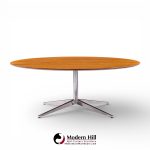 Florence Knoll Mid Century Walnut and Chrome Dining Table | Mid Century Modern Furniture - Mid Century Furniture Chicago Florence Knoll Mid Century Walnut and Chrome Dining Table