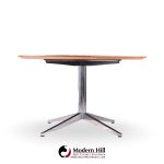 Florence Knoll Mid Century Walnut and Chrome Dining Table