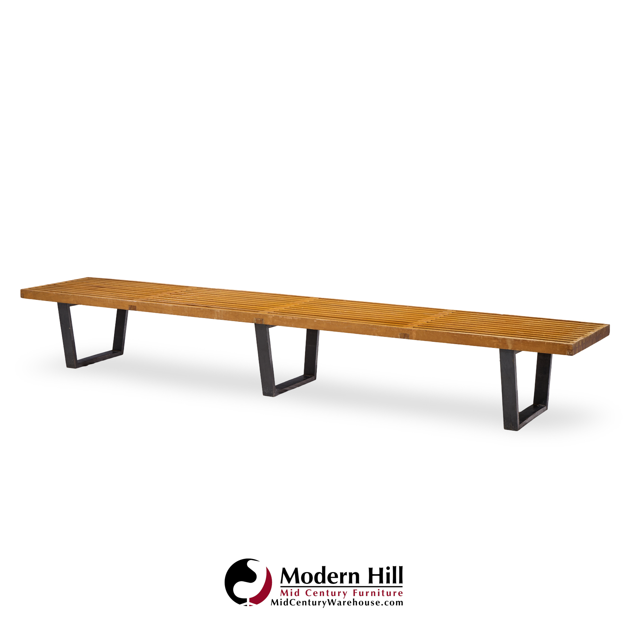 George Nelson for Herman Miller Mid Century Long Slat Bench