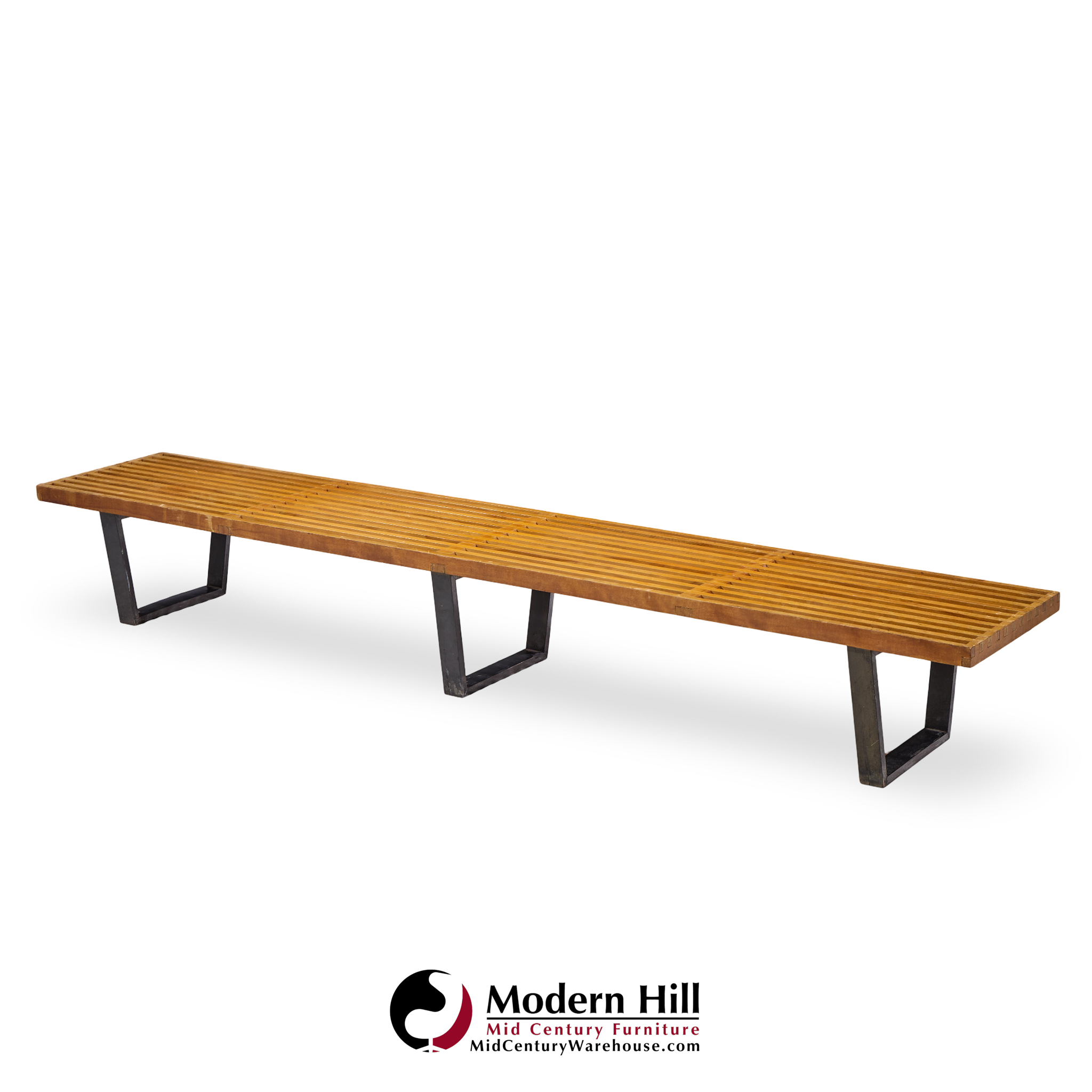 George Nelson for Herman Miller Mid Century Long Slat Bench