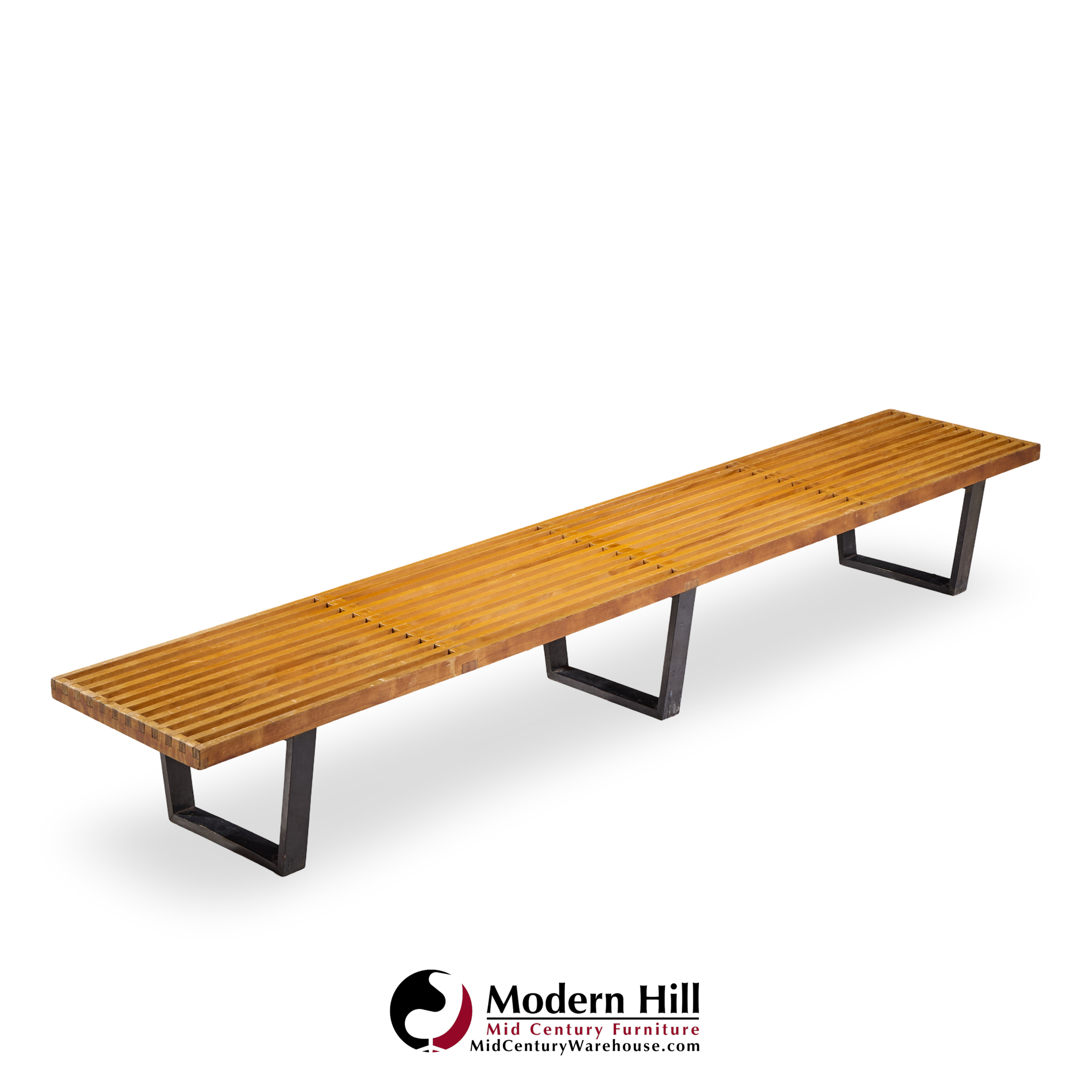 George Nelson for Herman Miller Mid Century Long Slat Bench