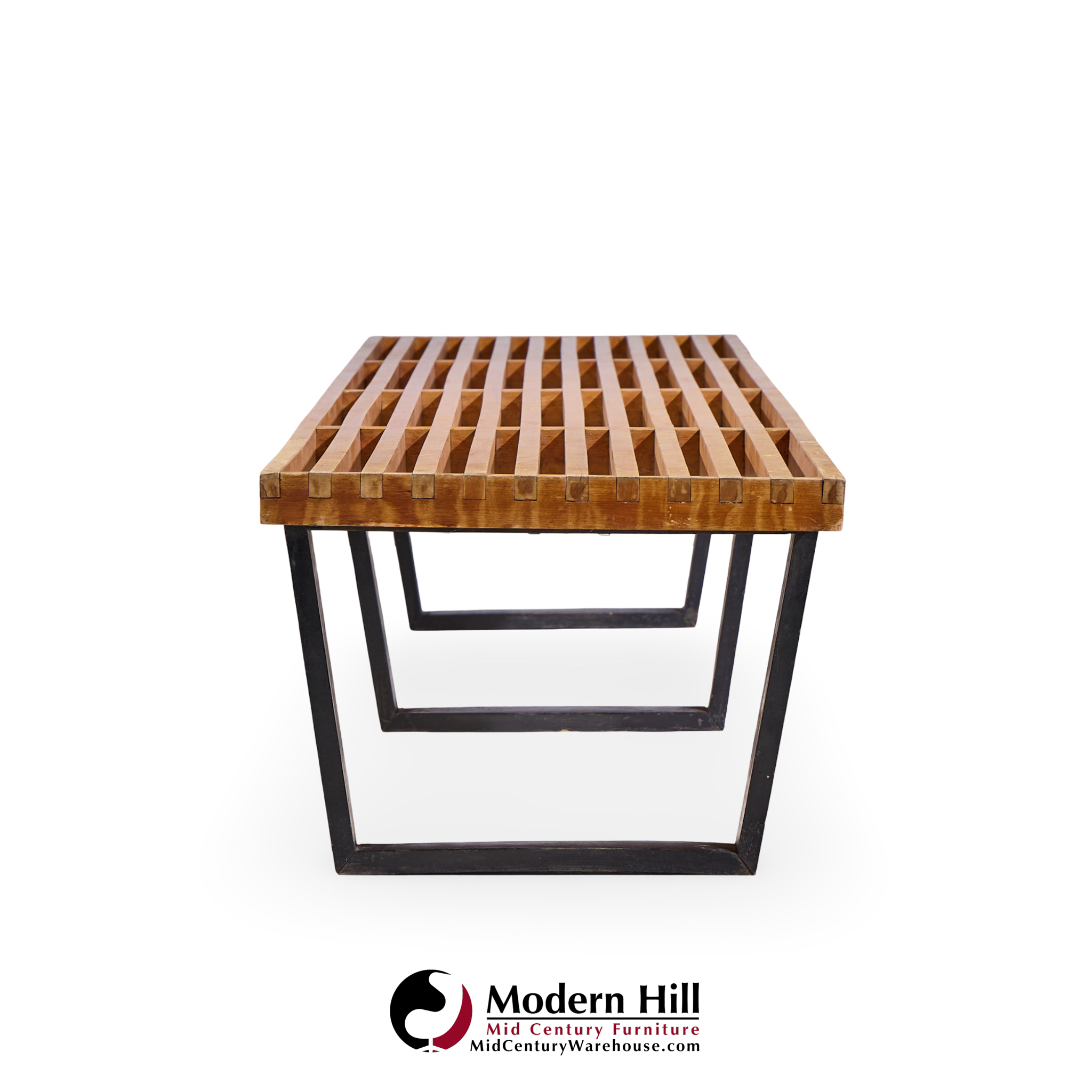 George Nelson for Herman Miller Mid Century Long Slat Bench