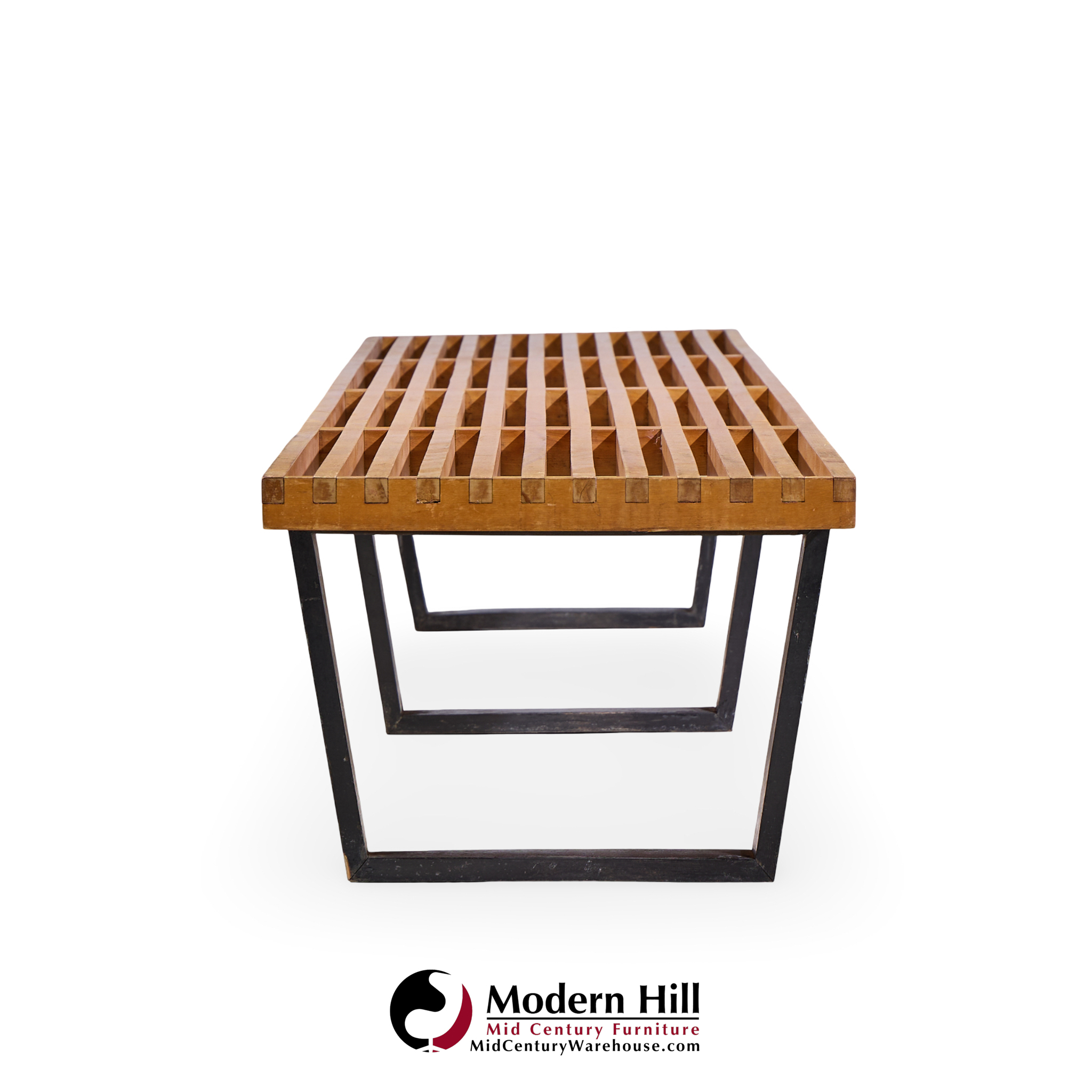 George Nelson for Herman Miller Mid Century Long Slat Bench