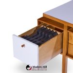 Glenn of California Mid Century Walnut and White Formica Desk