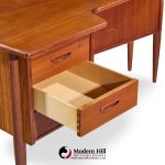 Göran Strand Mid Century Swedish Teak Boomerang Desk | Mid Century Modern Furniture - Mid Century Furniture Chicago Göran Strand Mid Century Swedish Teak Boomerang Desk