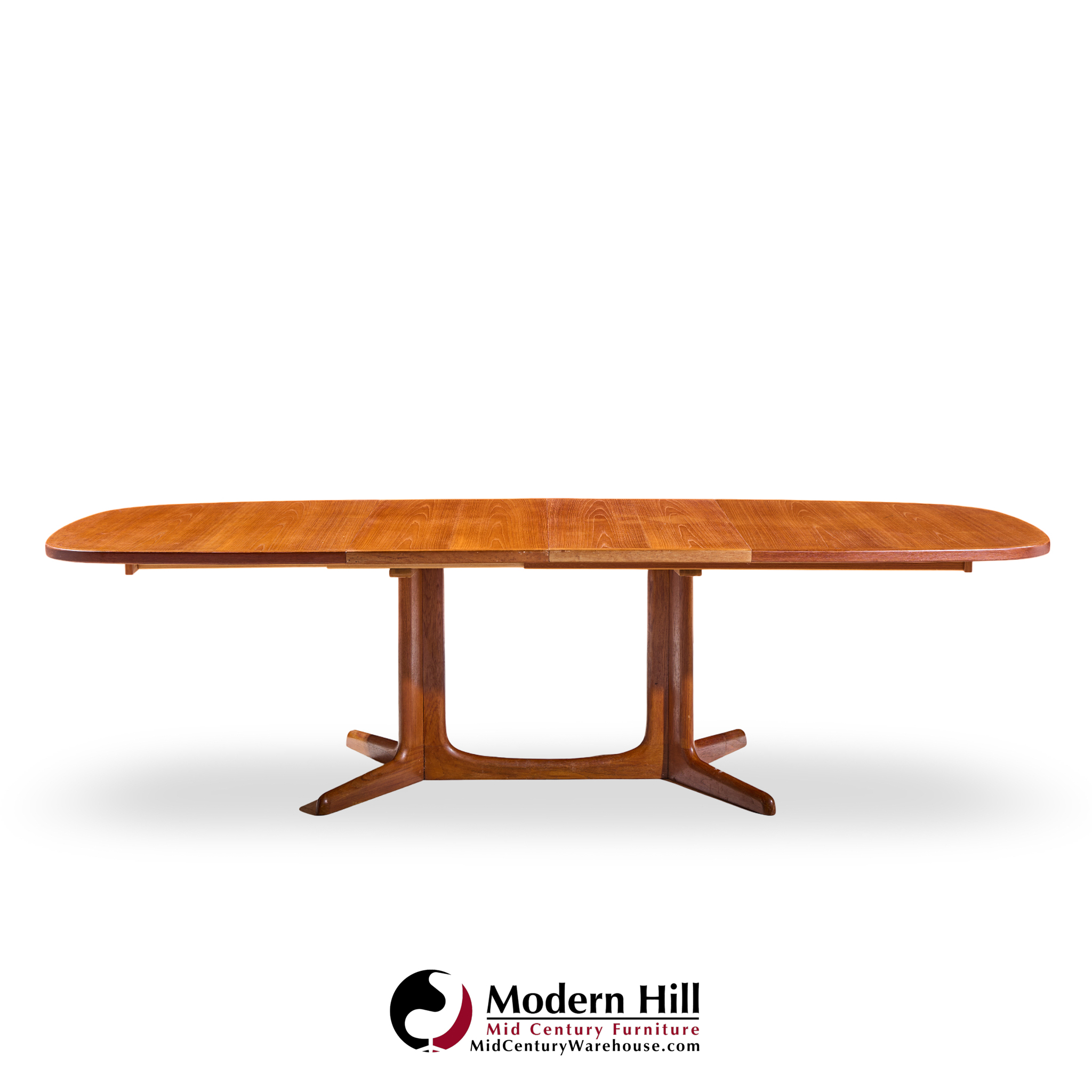 Gudme Møbelfabrik Mid Century Danish Teak Expanding Dining Table with 2 Leaves