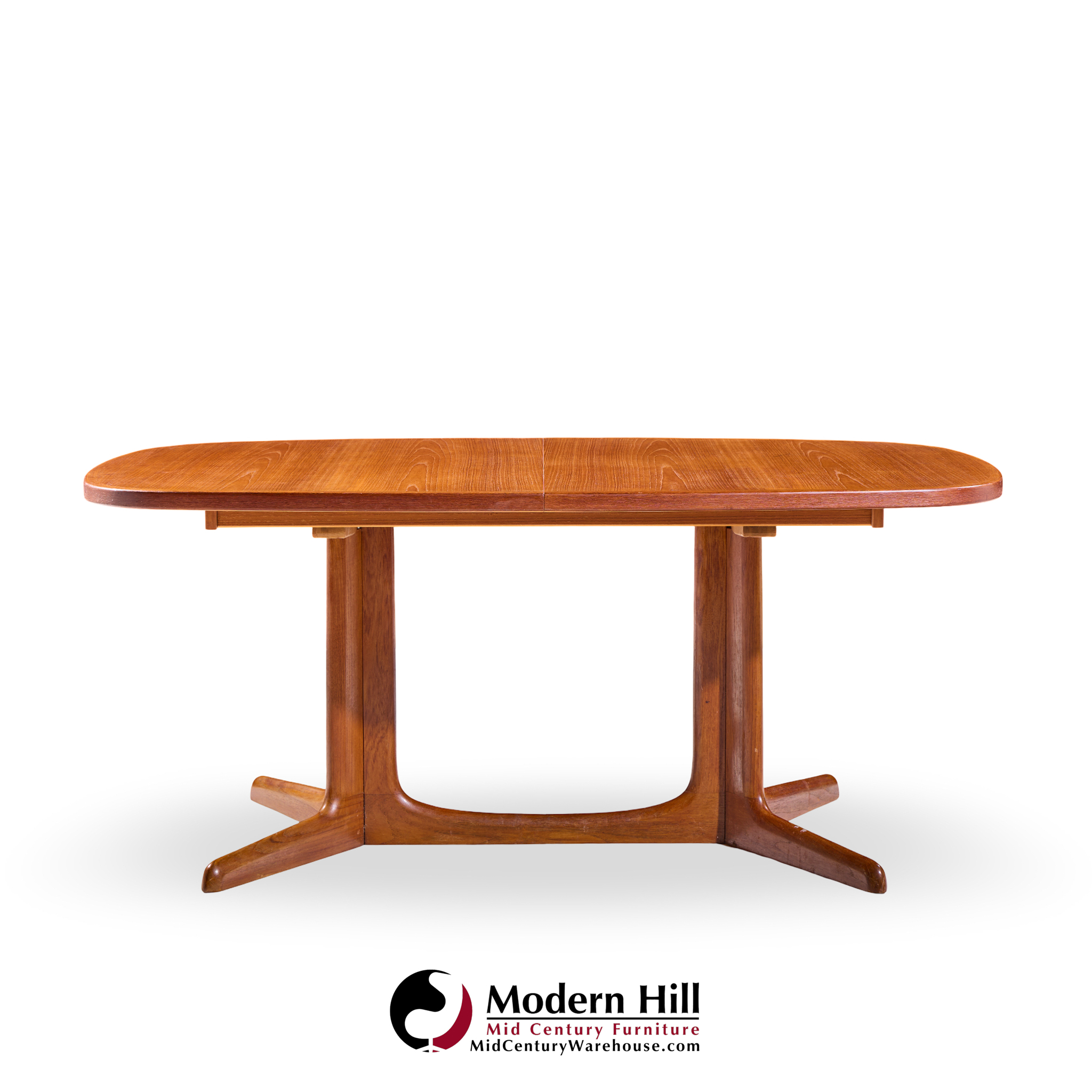 Gudme Møbelfabrik Mid Century Danish Teak Expanding Dining Table with 2 Leaves