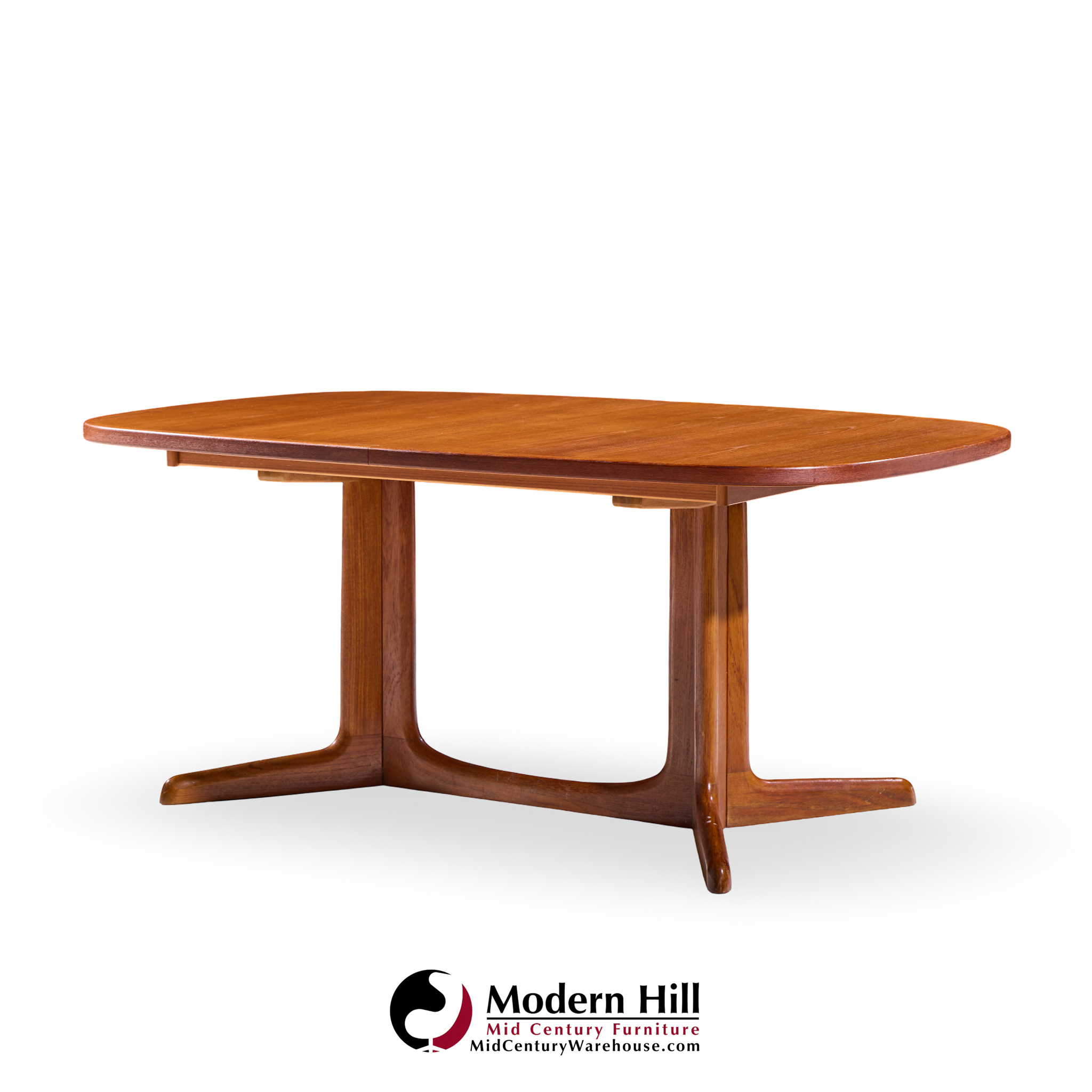 Gudme Møbelfabrik Mid Century Danish Teak Expanding Dining Table with 2 Leaves
