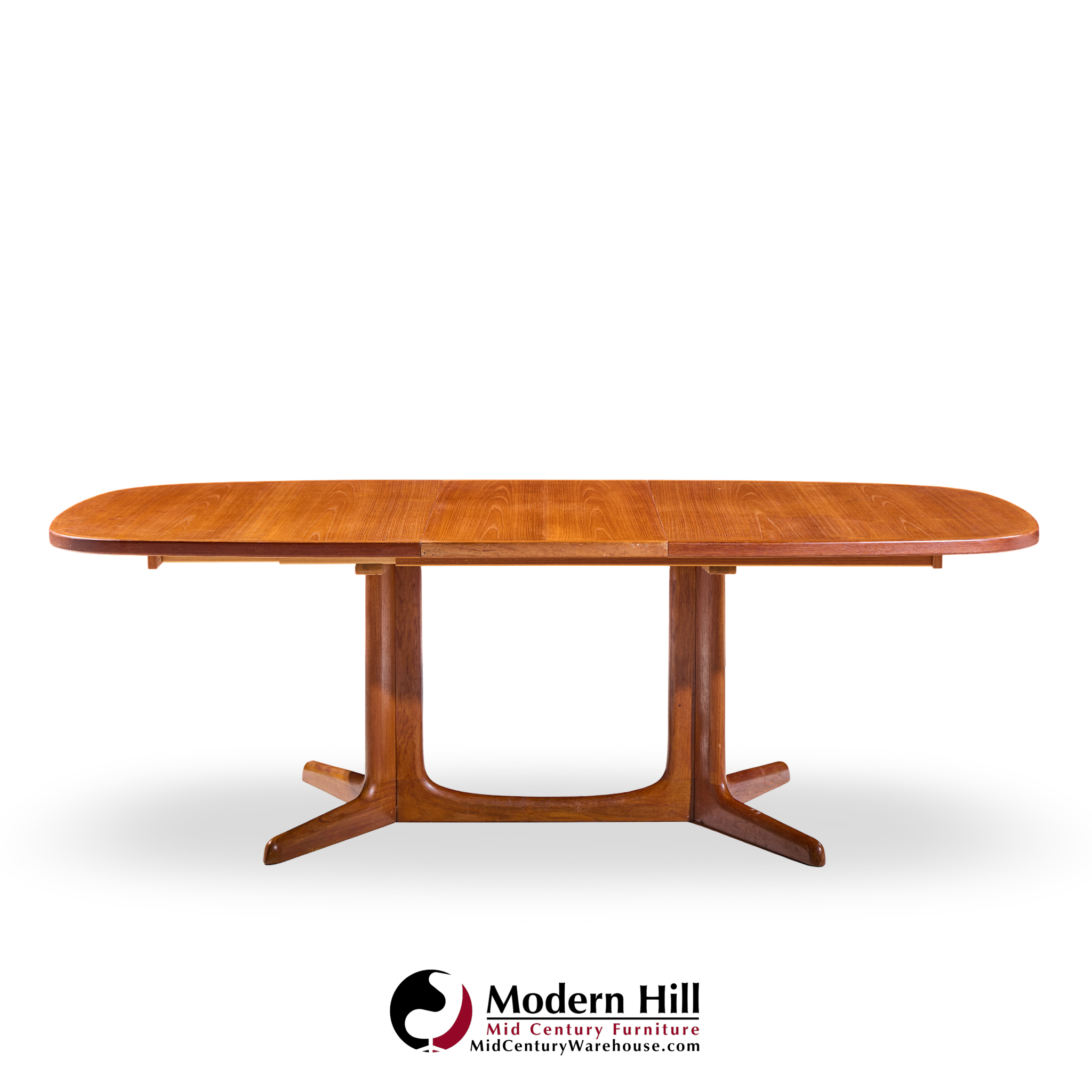 Gudme Møbelfabrik Mid Century Danish Teak Expanding Dining Table with 2 Leaves