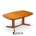 Gudme Møbelfabrik Mid Century Danish Teak Expanding Dining Table with 2 Leaves