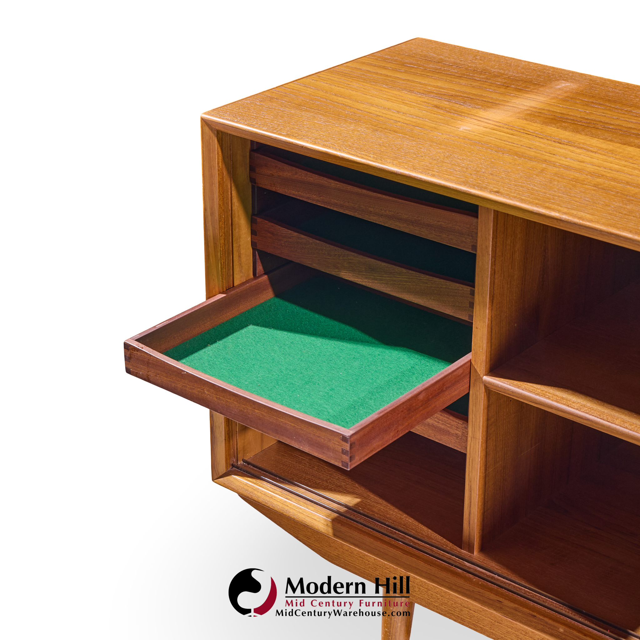 Hp Hansen Style Mid Century Danish Teak Credenza and Hutch