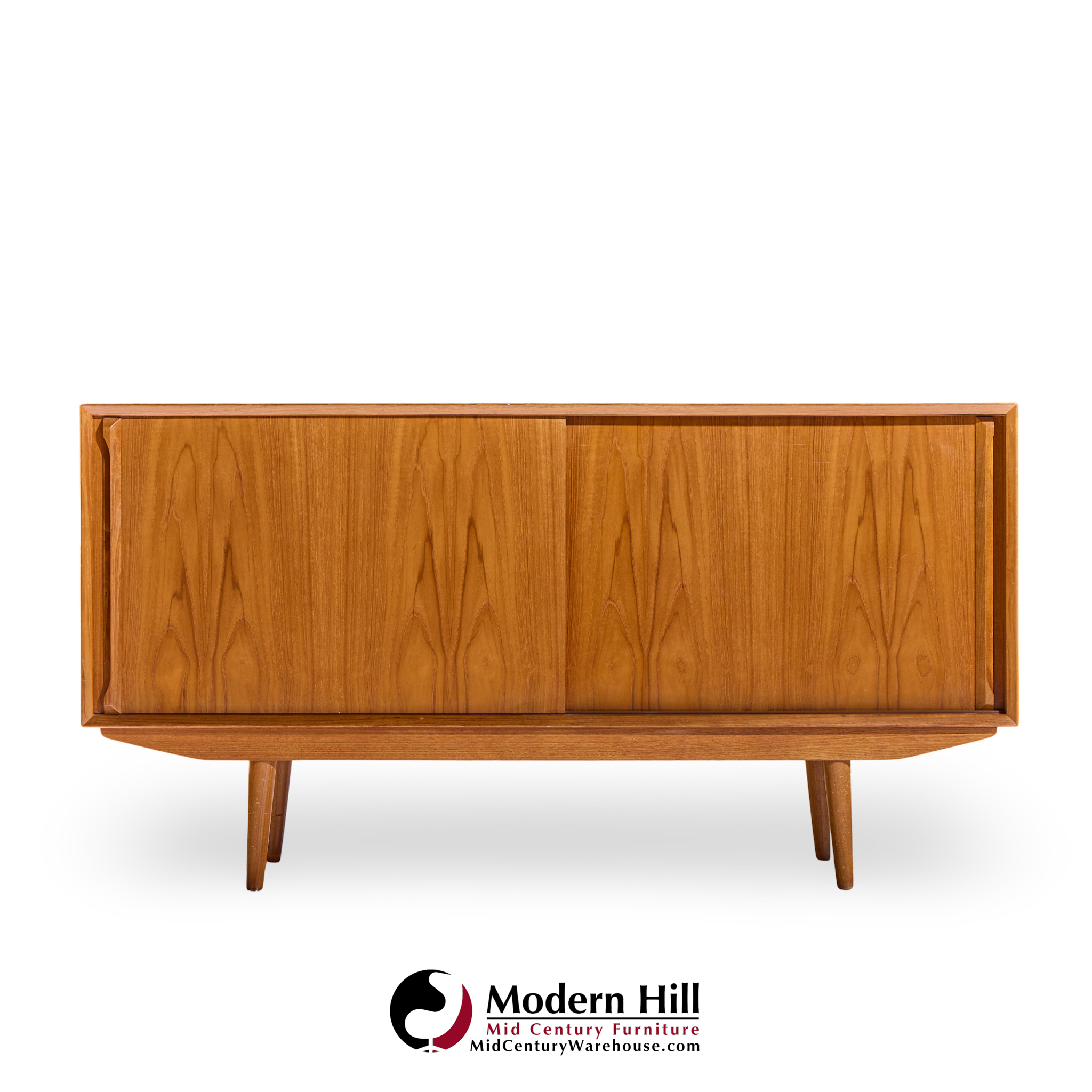 Hp Hansen Style Mid Century Danish Teak Credenza and Hutch