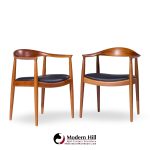 Hans Wegner for Johannes Hansen Mid Century Danish Teak the Chair - Pair