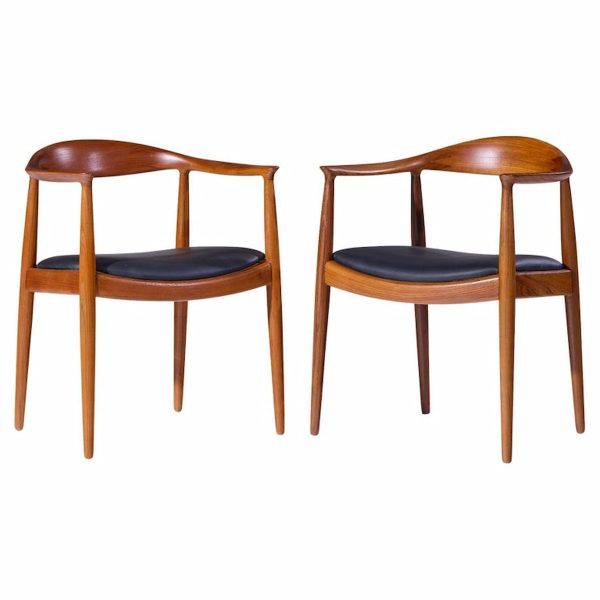 Hans Wegner for Johannes Hansen Mid Century Danish Teak the Chair - Pair