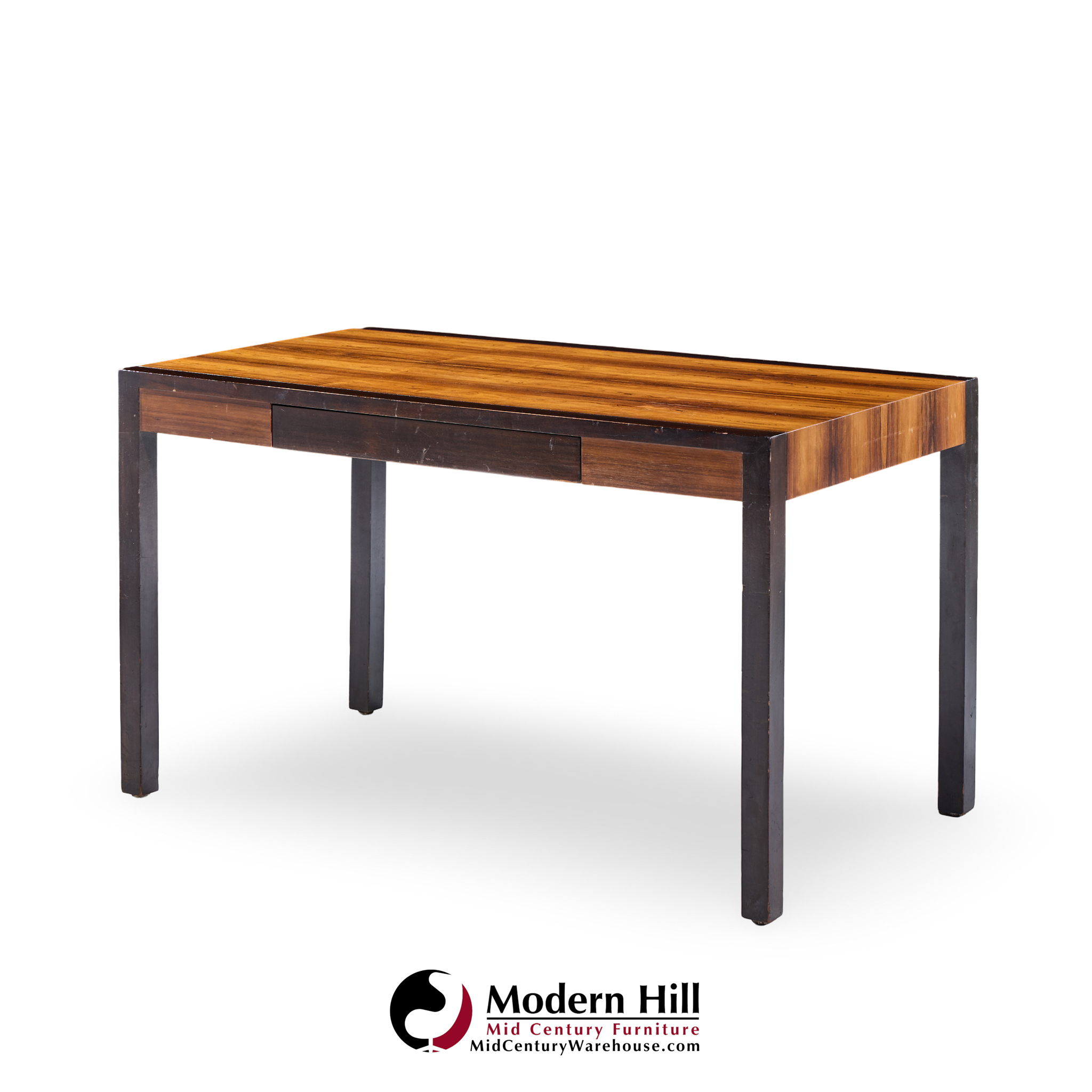 Harvey Probber Mid Century Rosewood and Ebonized Mahogany Writing Desk