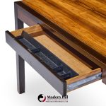 Harvey Probber Mid Century Rosewood and Ebonized Mahogany Writing Desk