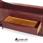 Hos Wulff Mid Century Danish Teak Tambour Door Credenza and Hutch