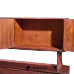 Hos Wulff Mid Century Danish Teak Tambour Door Credenza and Hutch