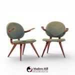 Ilmari Tapiovaara Style Mid Century Dutch Lounge Chairs