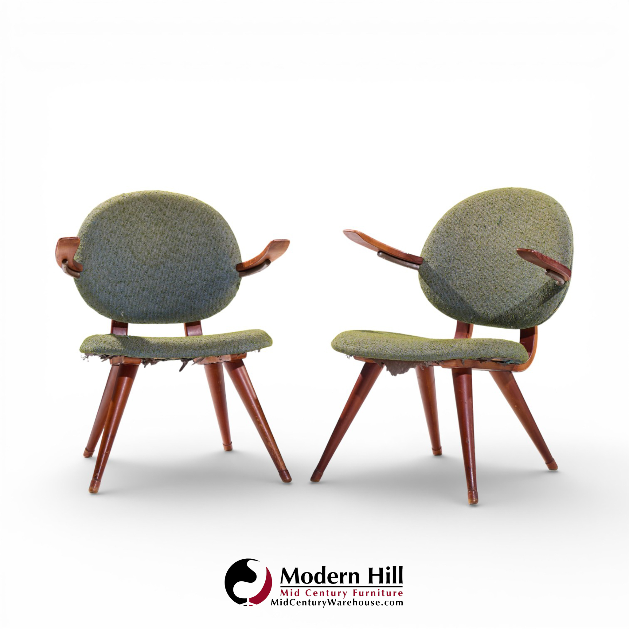 Ilmari Tapiovaara Style Mid Century Dutch Lounge Chairs