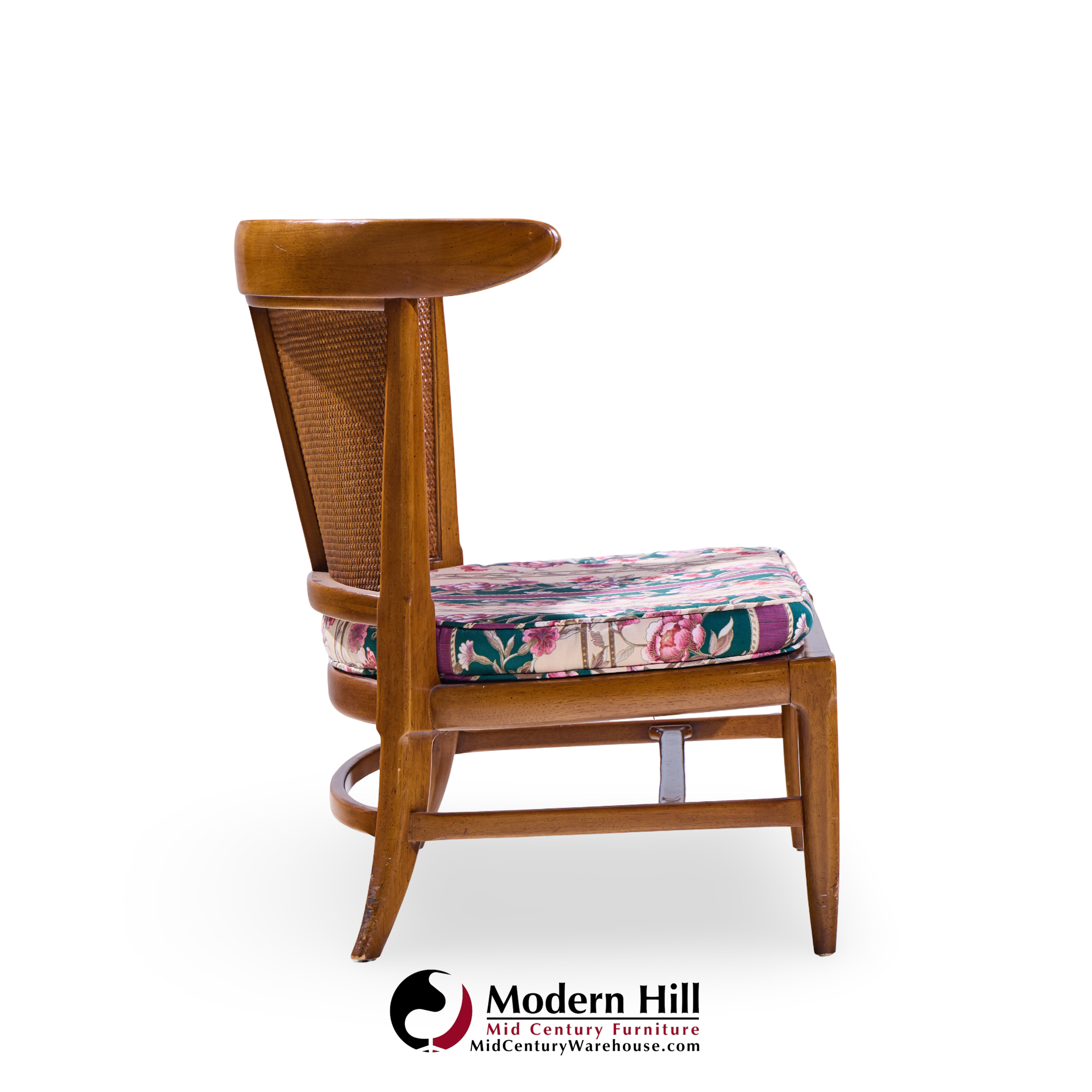 John Lubberts and Lambert Mulder for Tomlinson Mid Century Walnut and Cane Slipper Chairs - Pair | Mid Century Modern Furniture - Mid Century Furniture Chicago John Lubberts and Lambert Mulder for Tomlinson Mid Century Walnut and Cane Slipper Chairs - Pair