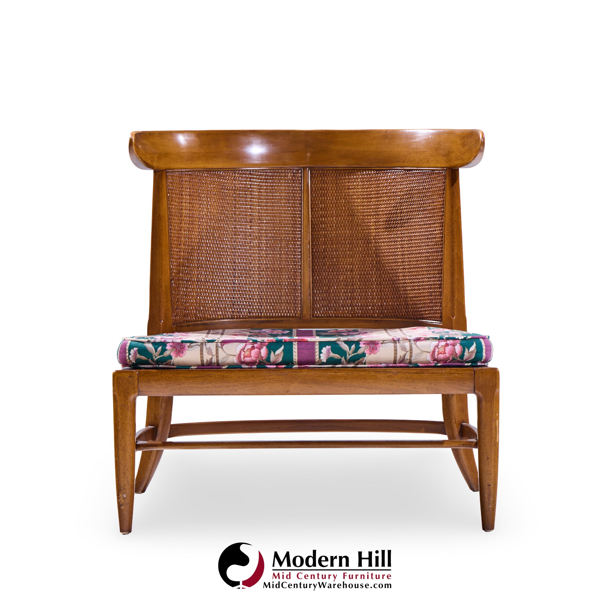 John Lubberts and Lambert Mulder for Tomlinson Mid Century Walnut and Cane Slipper Chairs - Pair | Mid Century Modern Furniture - Mid Century Furniture Chicago John Lubberts and Lambert Mulder for Tomlinson Mid Century Walnut and Cane Slipper Chairs - Pair