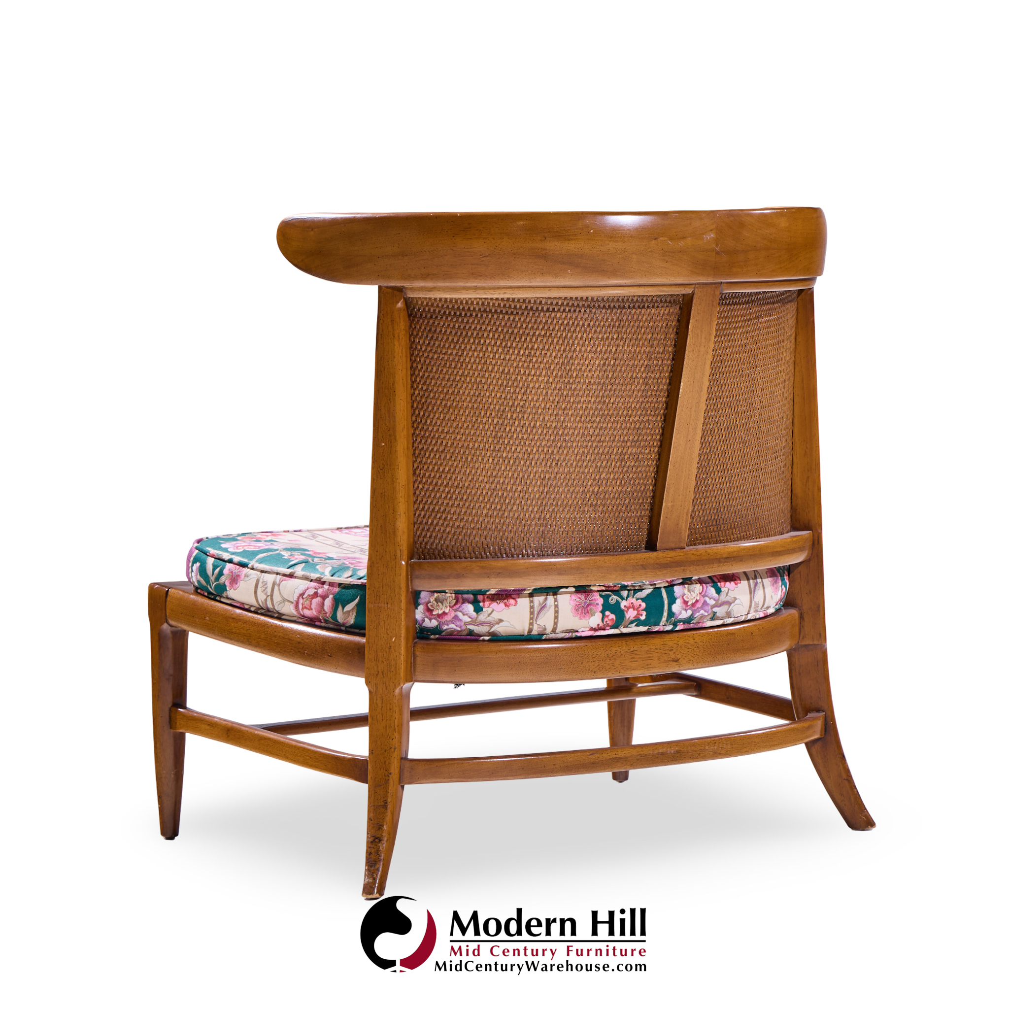 John Lubberts and Lambert Mulder for Tomlinson Mid Century Walnut and Cane Slipper Chairs - Pair | Mid Century Modern Furniture - Mid Century Furniture Chicago John Lubberts and Lambert Mulder for Tomlinson Mid Century Walnut and Cane Slipper Chairs - Pair