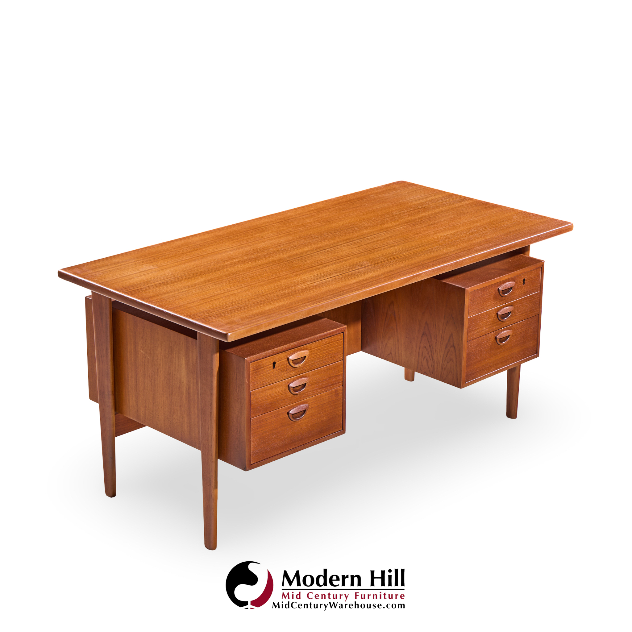 Kai Kristiansen for Fm Møbler Model Fm60 Mid Century Danish Teak Floating Desk