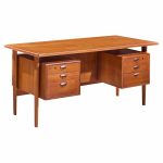 Kai Kristiansen for Fm Møbler Model Fm60 Mid Century Danish Teak Floating Desk