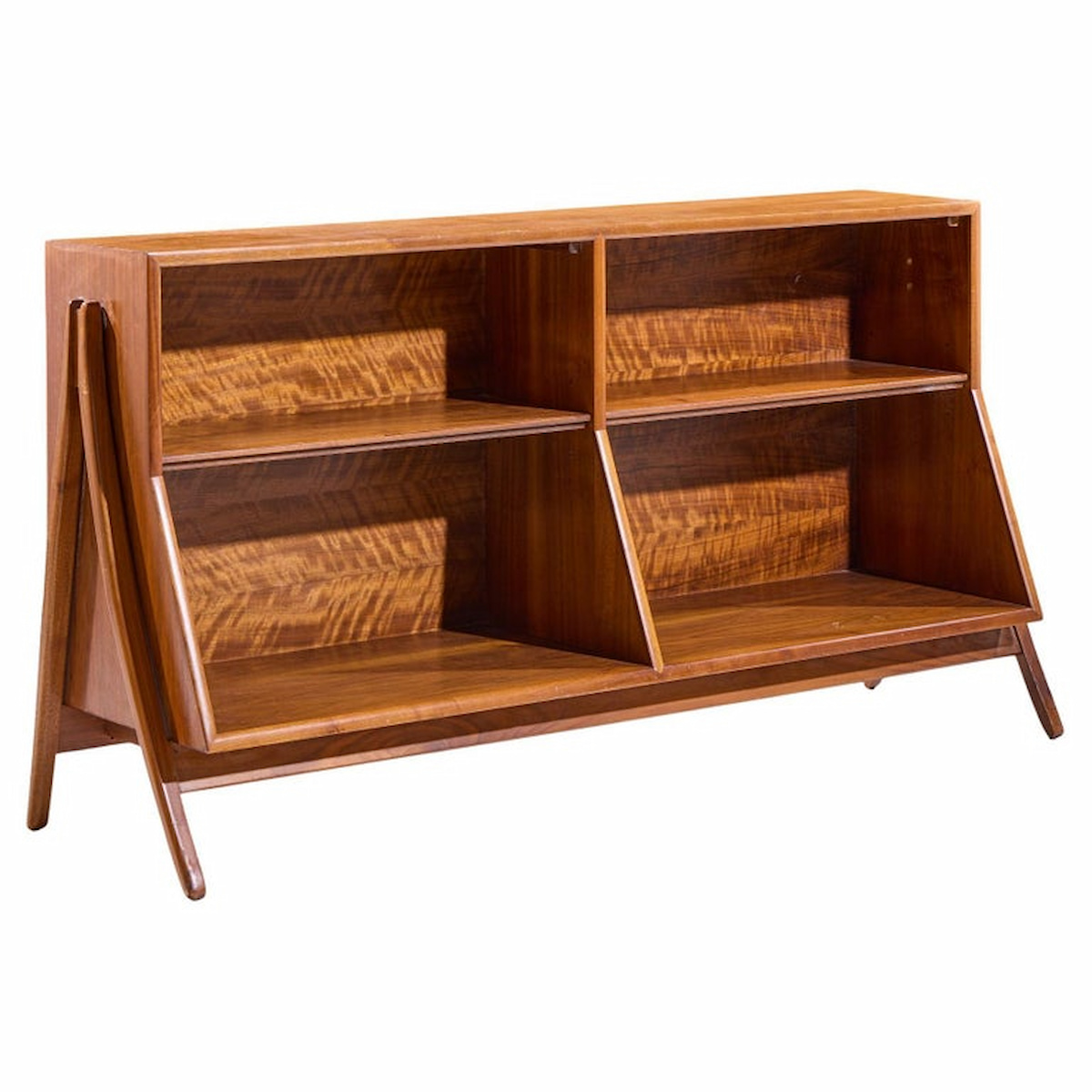 Kipp Stewart for Drexel Declaration Mid Century Walnut Bookcase