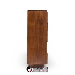 Lane Staccato Brutalist Mid Century Walnut Highboy Dresser
