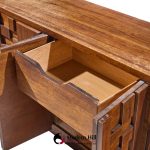 Lane Staccato Brutalist Mid Century Walnut Lowboy Dresser