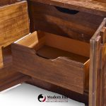 Lane Staccato Brutalist Mid Century Walnut Lowboy Dresser