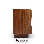 Lane Staccato Brutalist Mid Century Walnut Lowboy Dresser