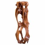 Luis Potosi Ecuadorian Modernist Abstract Carved Wood Sculpture